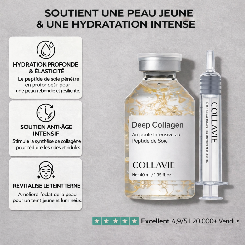 Collavie Ampoule Collagène Profond Peptides de Soie