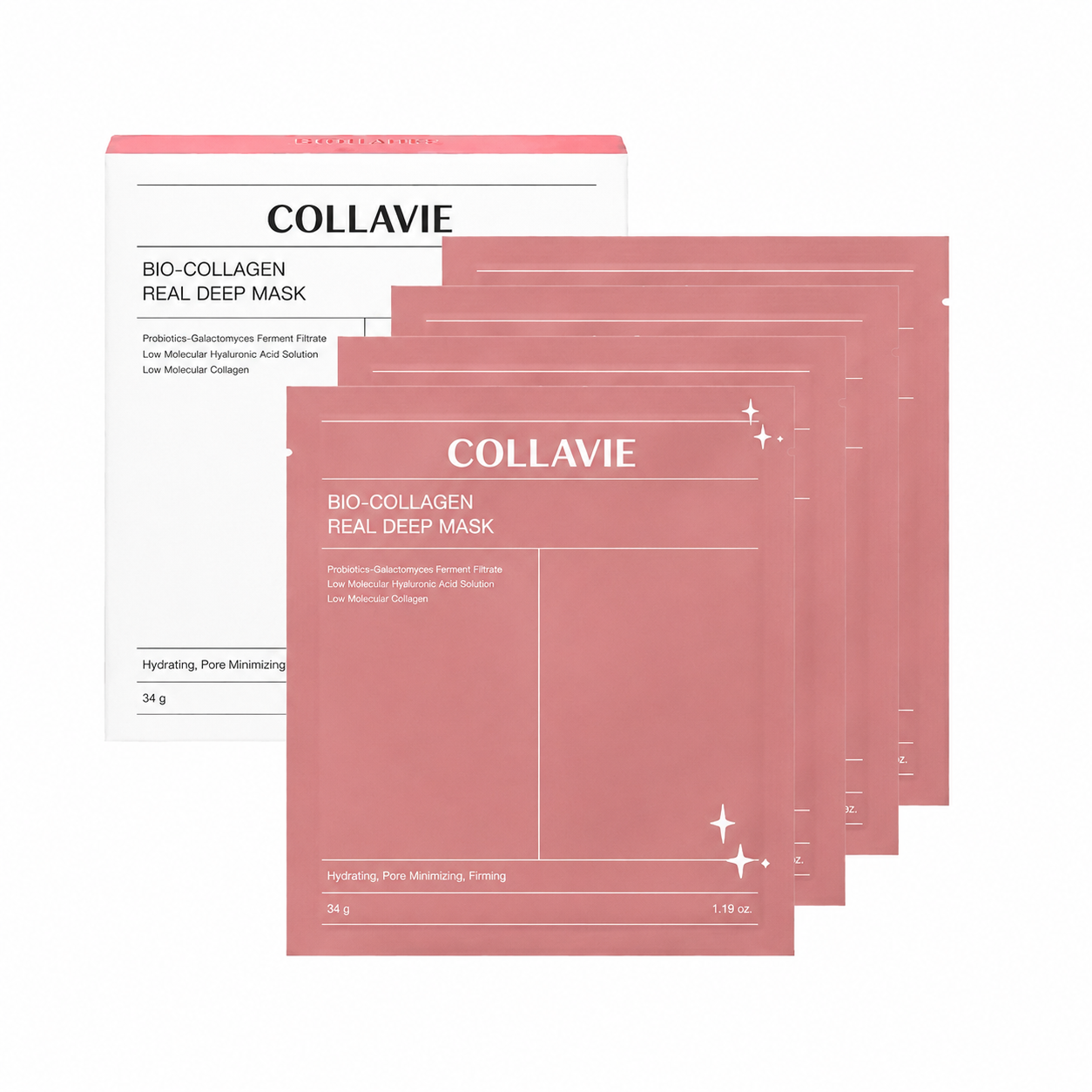 Collavie - Masque Profond Bio Collagène - Pack de 4
