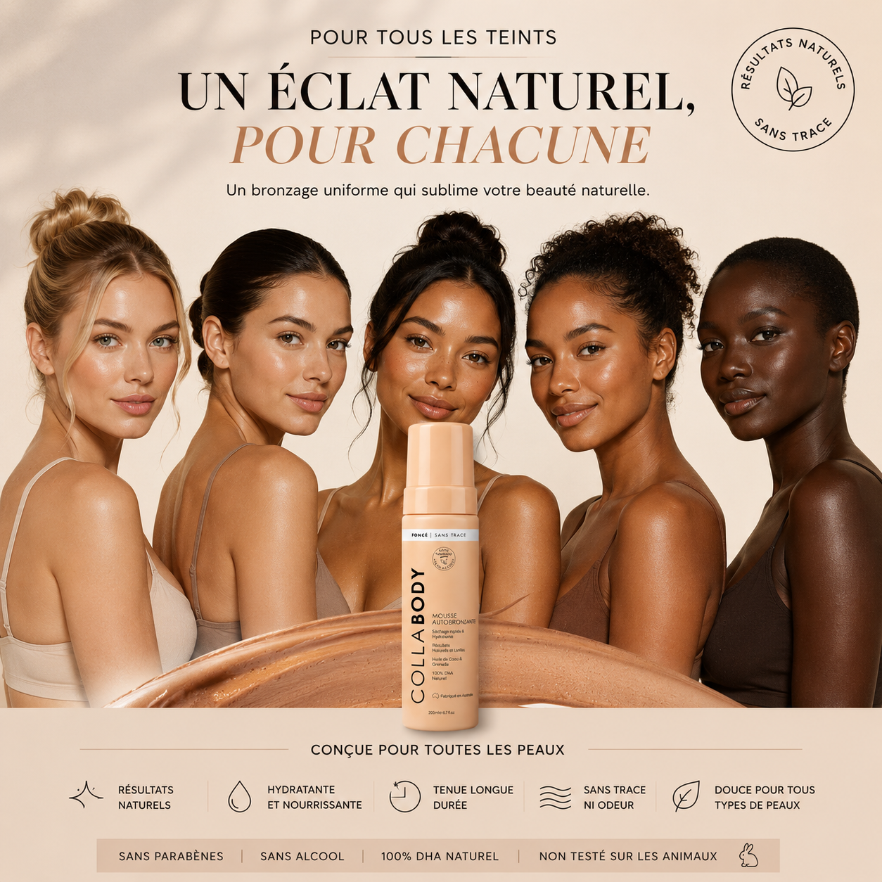 Collavie Mousse autobronzante violet foncé