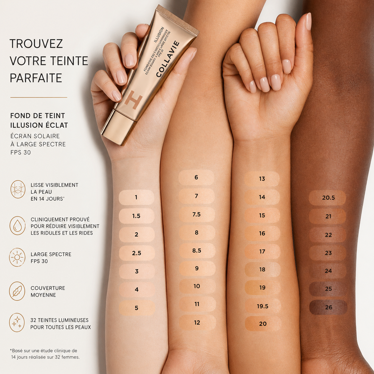 Fond de teint Collavie Luminous Glow SPF 30
