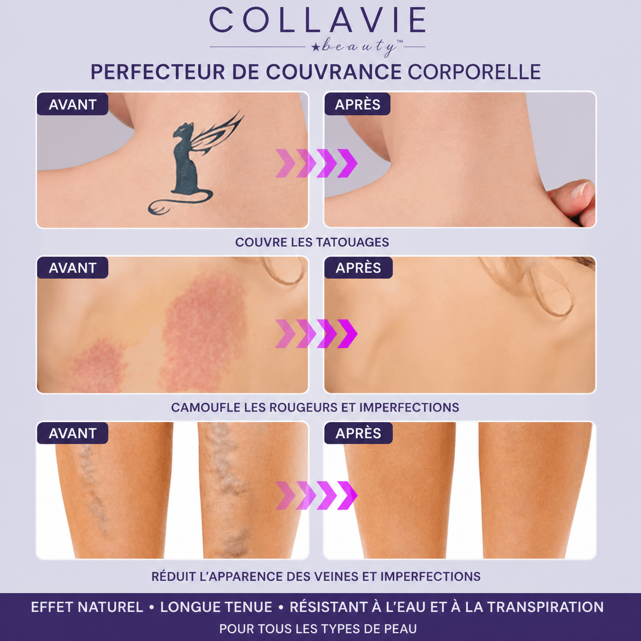Maquillage Corporel Haute Couvrance COLLAVIE